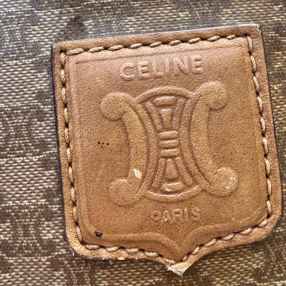 Celine Brown Monogram Boston-Style Top-Handle Bag - Picture 12 of 12